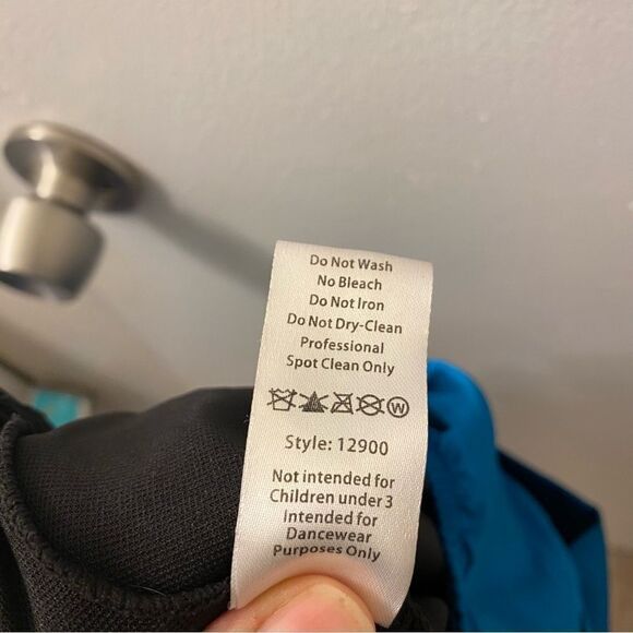 WEISSMAN Dance Costume aqua teal blue romper leotard The Cure 12900 adult - MA - Picture 8 of 11